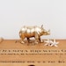 vintage brass rhino figurine