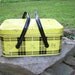 Yellow And Black Plaid PicnicRyte Tin Picnic Basket