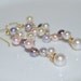 Bridal Pearl Earrings, Gold Wire Crochet Earring, Cluster Crystal Pearl Earrings, Pearl Earrings, Wedding Jewelry, White, Cream, Multi-color