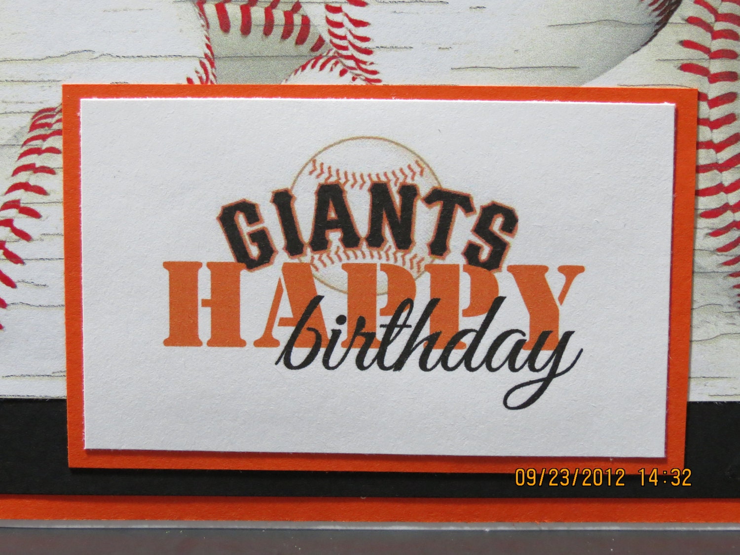 SF Giants Baseball Birthday Card for him