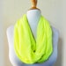 Infinity loop scarf - LEMON - neon, fluoro, fluorescent jersey scarf, chain, yellow, bright, circle, Nomad, citrus