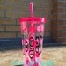 Personalized Acrylic polka dot Tumbler, personalized gift, bridesmaid gift,