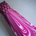 Magenta Dimensions . Op Art Psychedelic Swirls Bohemian Op Art Maxi Dress . Colorful Print . M 1970s 70s