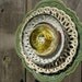 Recycled Glass Plate Garden Art Fantasy Flower