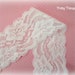 White Stretch Lace. 2" Width. Wide White Stretch Lace. White Lace Elastic. White Elastic Lace. 2 Yards