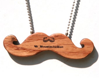 Emergency Moustache Necklace (Stained)