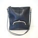 1960s Vintage COACH NYC Navy Blue ULTRA Rare Bonnie Cashin Slim Kisslock Bag