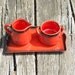 Retro earthenware cream and sugar set from Zell am Harmersbach, Germany