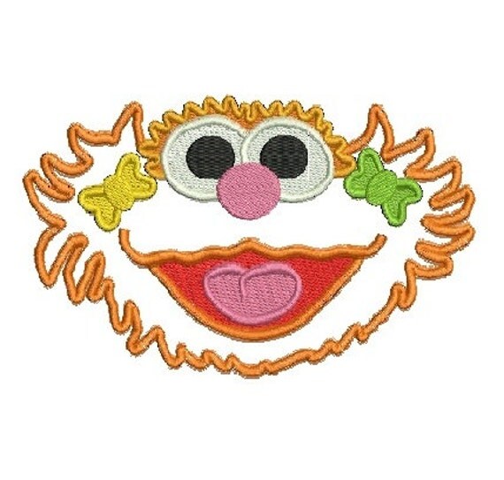 Zoe Applique Embroidery Design Sesame Street Applique