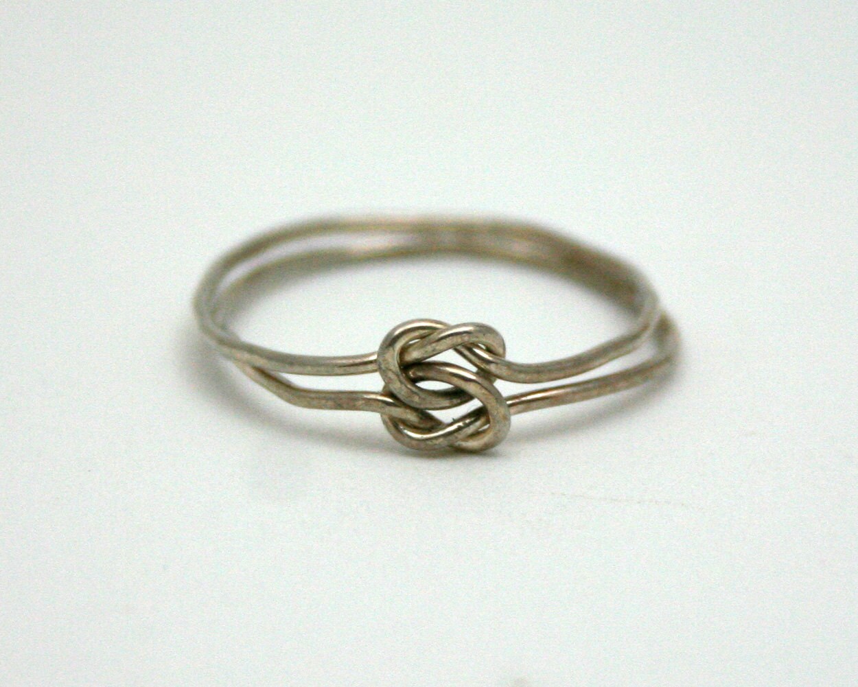 Vintage Silver Wire Knot Ring love knot promise ring size