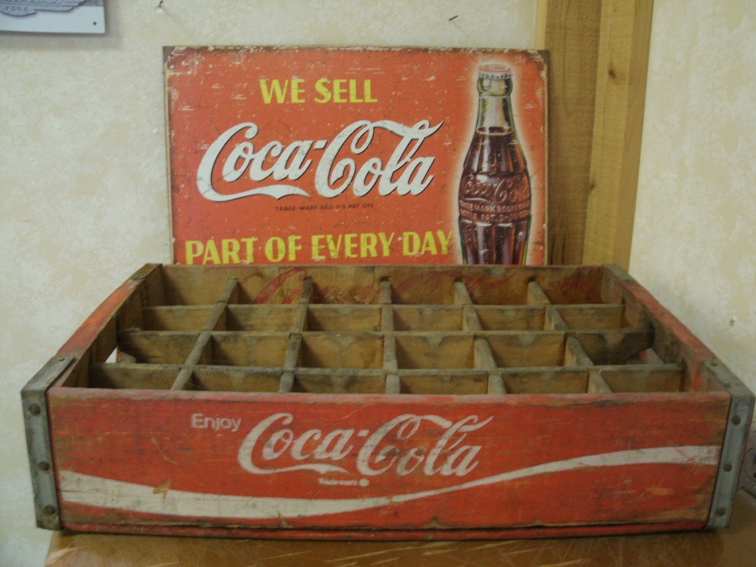Vintage Wood COKE Coca Cola Crate / Case by iluvjewelz on Etsy