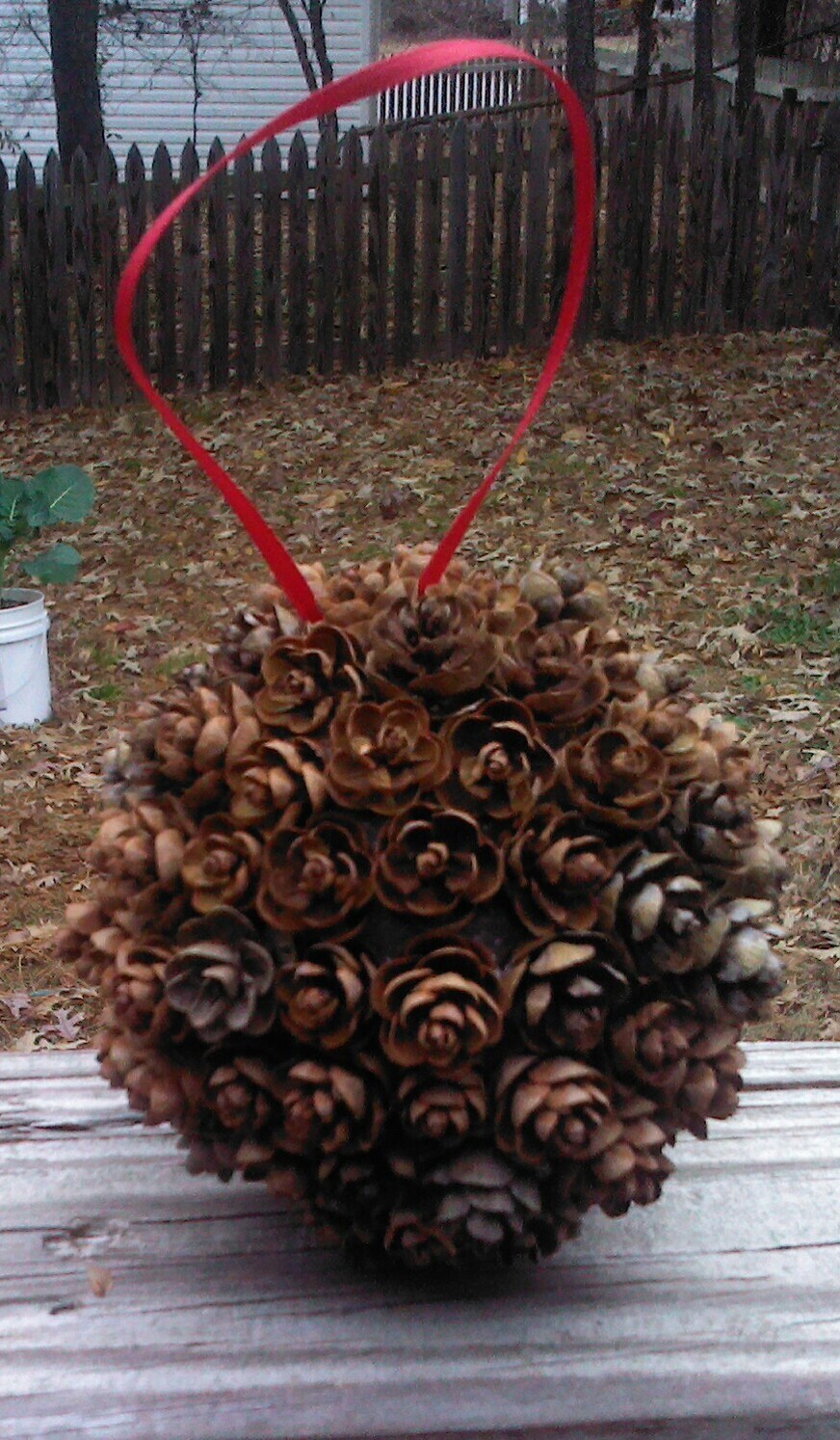 Pine Cone Kissing Ball