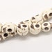 White Skull Beads 13x10mm Howlite 1 Strand apx 30pcs - Ships IMMEDIATELY from California - B298