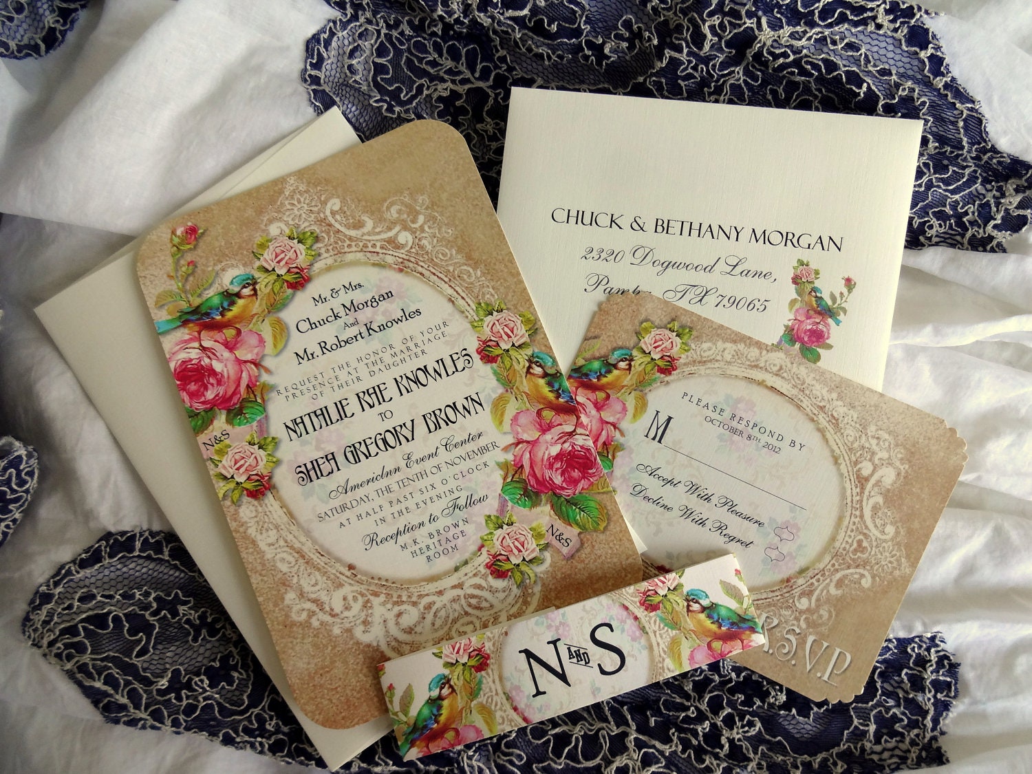 For Danielle WEDDING INVITATIONS x 65 Suites Plus Extras