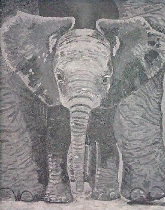A Mother's Touch--signed print on canvas paper