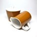 Vintage Creamer Sugar Bowl Mod Mikasa Cera Stone Brown