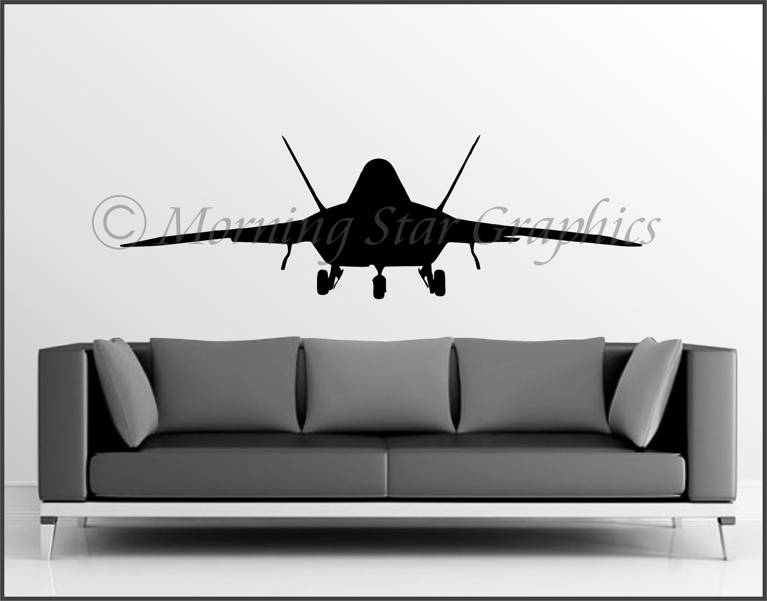 Items similar to FIGHTER JET Vinyl Wall Decal on Etsy