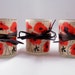 Decoupage Votive Candle Holder Set: Red Poppies