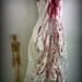 Bloody Horror Ivory Satin and Lace Gown with Ruffles. Bloody Mary, Zombie Bride, Dead, Bloody Bride Horror Costume