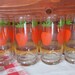 Strawberry Glasses, Anchor Hocking 12 oz Beverage Glasses