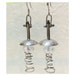 Spiral Earrings with Glass Sparkle / Antique Silver Tone