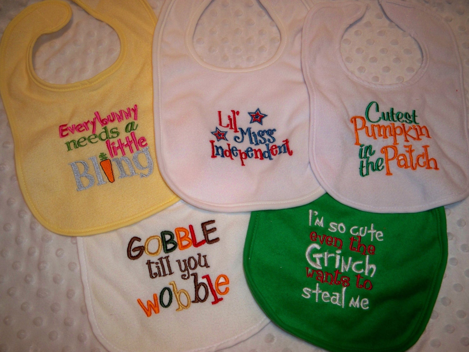 Holiday Bib Set Baby Girl Holiday Bib Set By Grinsandgigglesbaby1