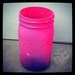 Neon Ombre Pink Galaxy Mason Jar- Cosmic Inspired - Gorgeous Handmade - LARGE sized - Super Unique One-of-a-kind
