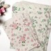 Vintage Style Rose Printed Paper Bag in 2 Colors Assort of Sweet Flora Pattern - Set of 40, for craft , gift wrapping