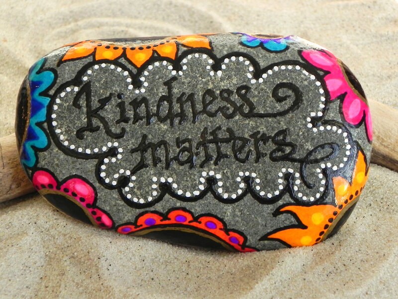Kindness Matters Painted  Rock  Sandi Pike Foundas