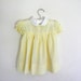 Vintage Baby Dress, Yellow Cotton Infant Dress 3 -6 Months