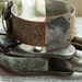 Virginia Woolf cuff bracelet mixed media jewelry literature literary poetry poet