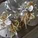 Jingle Bell Sand Dollar Holiday Ornament with Pearls and Pretty Ribbons