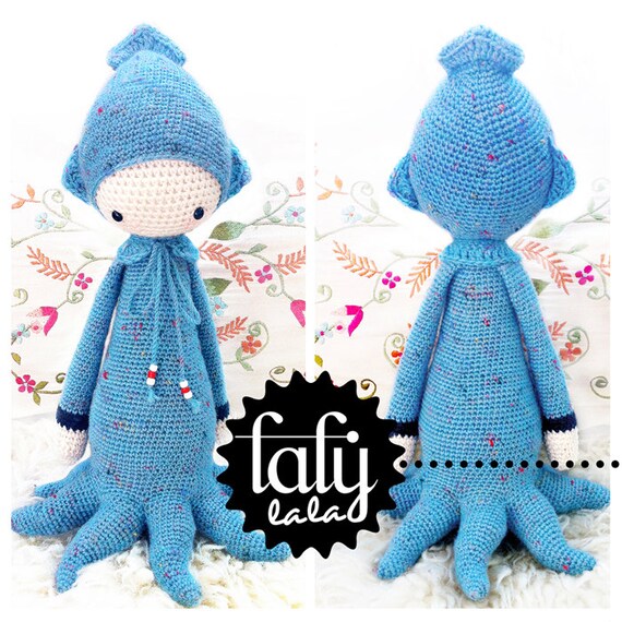 Crochet Pattern Doll "OLEG the octopus / squid / cuttlefish" PDF