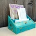 Tiffany Blue wooden Mail and Paper Organizer/Sorting BOX
