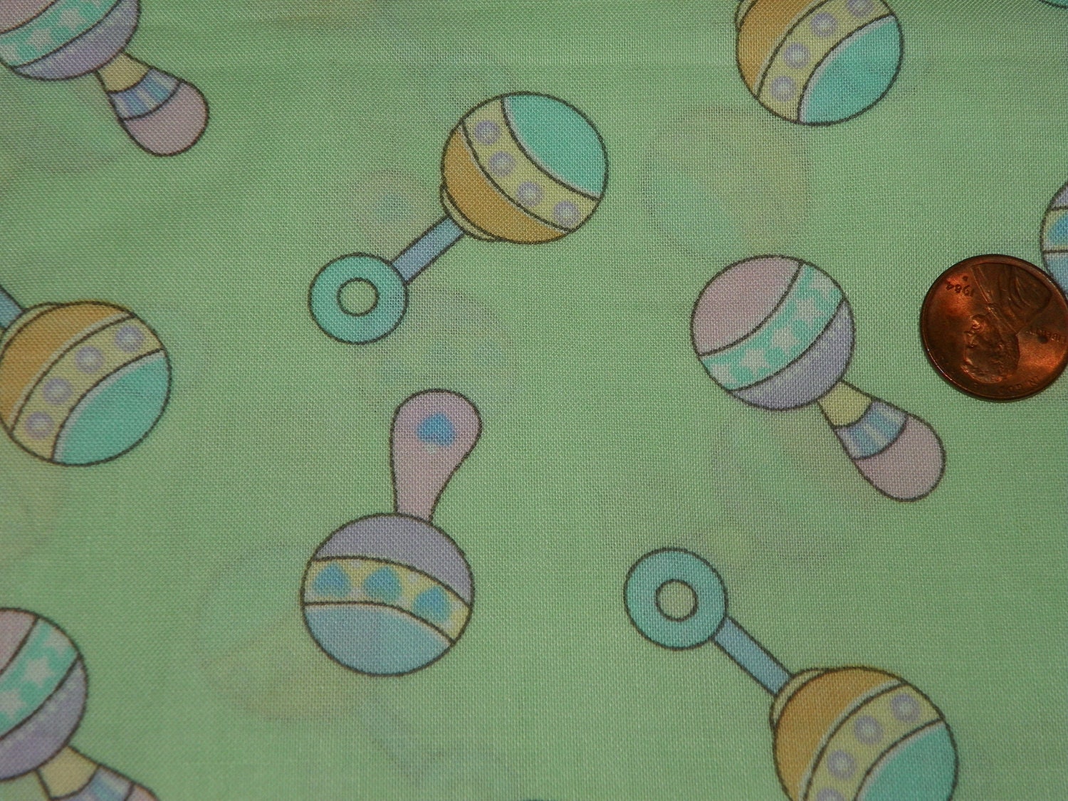 Adorable Baby Mint Green Fabric Nursery Baby Fabric Sold by Yard by a