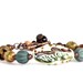 Turquoise Lampwork Beaded Bracelet, Copper, Orange, Brown, Green Lampwork, Boho Chic, Gift for Her