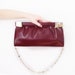 Vintage clutch burgundy Leather