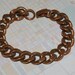 Vintage Copper Curb Link Bracelet - Thick and Heavy - Beautiful Finish - 1950's