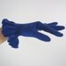 vintage gloves / ruffled hem / blue / short gloves / oh so grand