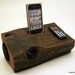 Reclaimed Barn Beam Redwood iPhone Speaker Docking Station - ICN 300