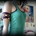 Gypsy Tribal Jingle Bell Anklet / Armband with Real Turquoise beads