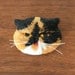 Goma the Cat Embroidery Art Brooch