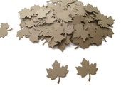 Set of 100 Kraft Maple Leaf Confetti - Fall in Love, Table Decor, Thanksgiving, Fall Weddings Il_170x135