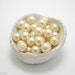 Czech Glass Bead 8mm (20) White Cream Pearls Round druk beads. Opaque Beige