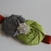 Perfect fall rosettes elastic headband