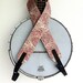 Banjo Strap with Adjustable Leather Ends in Soldier's Joy Red Print