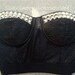Studded Bustier Top MEDIUM Black Shine Silver OR Gold Studs