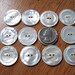Set of 12 Vintage Shell Buttons Quarter Size