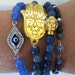 Sodalite and Purple Evil Eye Bracelet