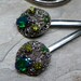 Decorative Bridal Emerald Peacock Vintage Bobby Pins